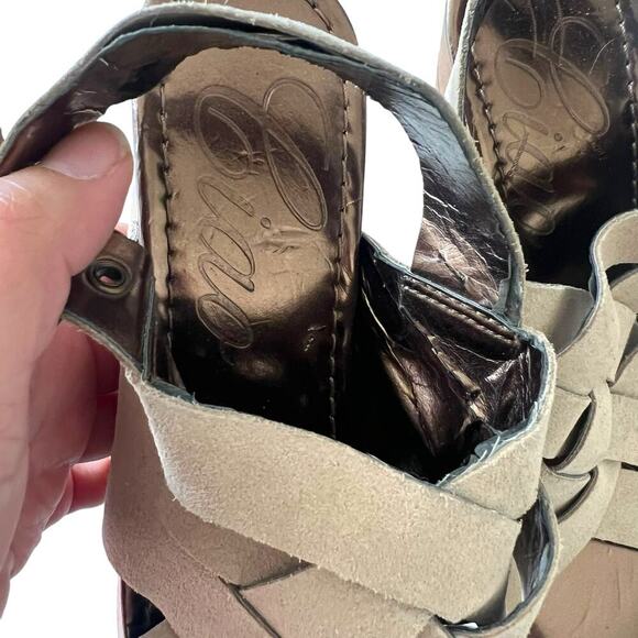 Ciao Bella Women's Haute Braided Slingback Suede Sandal Cream Size 7 - Picture 7 of 9